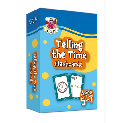 英国CGP原版教辅 New Telling the Time Flashcards for Ages 5-7 新版5-7岁年龄段时间抽认卡闪卡 儿童家庭自学 大音