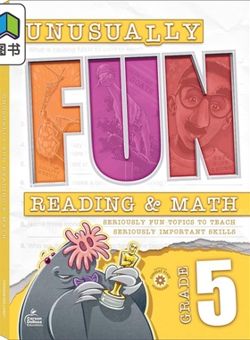 Carson Dellosa Unusually Fun 5th Grade Math and Reading Workbooks 趣味十足的数学和英语阅读练习册 5年级 大音