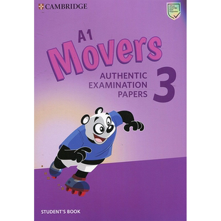 Cambridge A1 YLE Movers 3 Authentic Examination Papers Students Book 英文原版 剑桥少儿英语 真题集 学生书适合2018年起考试