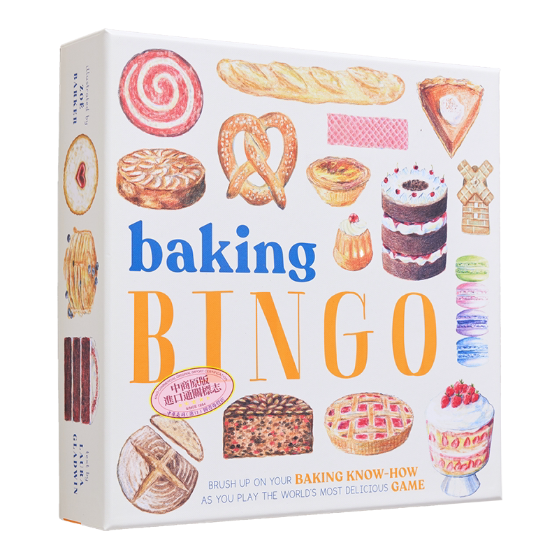Zoe Barker Baking Bingo 烘焙点子 美味食物 低幼儿童亲子互动 盒装 饼干西饼烹饪宾果游戏 英文原版 进口图书 大音
