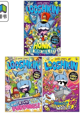 疯猫的日常记录 LOOSHKIN Series Illustrated Comics 3 Books Collection Set 英文原版 儿童漫画故事 进口童书 大音