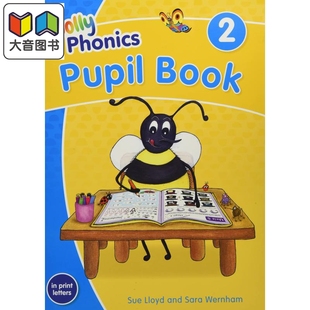 彩色版 大音 Pupil 进口教材教辅参考书 英文原版 印刷体 快乐自然拼读学生课本2 Book Phonics Jolly