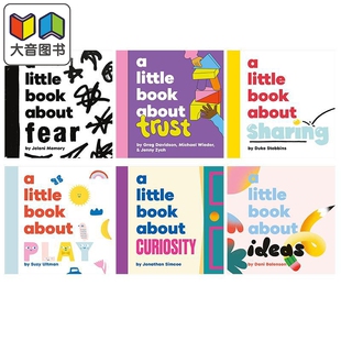 英文DK儿童小书6册 A Little Book About 信任Trust 分享Sharing 好奇心Curiosity 主意Ideas 恐惧Fear 玩乐Play 大音