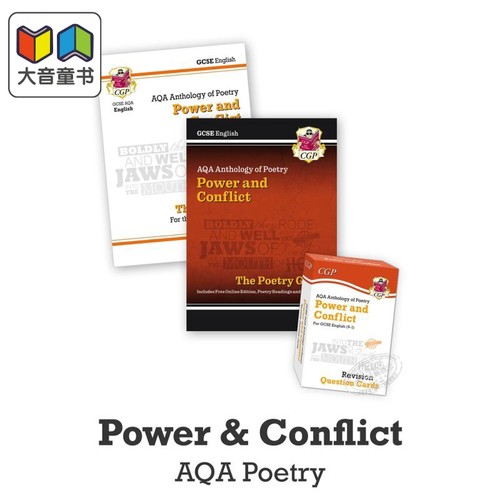 CGP GCSE English Literature 英国文学 AQA Poetry - Power & Conflict Revision 复习套装 英国进口原版书