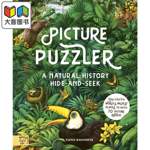 自然历史拼图 Ksenia Bakhareva Picture Puzzler 英文原版 儿童科普绘本 自然科学知识百科图书 精装进口 5岁+ 大音