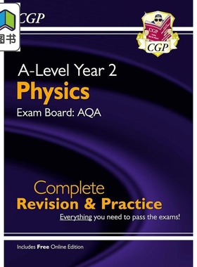预售 英国CGP A-Level Physics: AQA Year 2 Complete Revision & Practice with Online Edition 大音