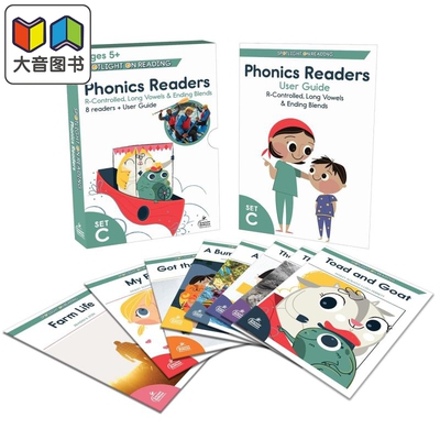 美国聚焦阅读 自然拼读解码读物套装C 英文原版Carson Dellosa Spotlight on Reading Phonics Readers Set C 大音