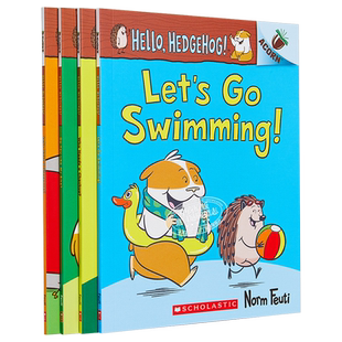 学乐橡树种子系列 Acorn 点读版 Hello Hedgehog 小刺猬的故事套装4册 英文原版 进口图书 儿童全彩桥梁章节书