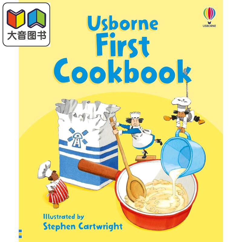 小朋友的烹饪书 First Cookbook 英文原版 儿童食谱绘本读物 赏心悦目的插图 简单易做的美味食谱 进口童书 7岁+ 大音