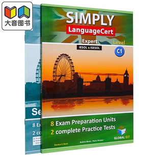 SIMPLY LanguageCert CEFR C1 Preparation Practice Tests Self study 国际语言认证朗思考试轻松备考自学套装C1 大音