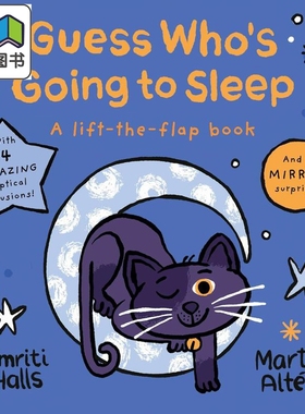 猜猜谁要睡觉了 Marta Altes Guess Whos Going to Sleep 英文原版 儿童纸板绘本 亲子图画书纸板书翻翻书 1-5岁 大音