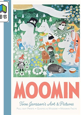 Tove Jansson Moomin Pull-Out Prints 姆明绘本画合集 英文原版 进口图书 儿童绘本 故事图画书 姆明 大音