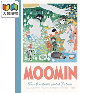 Tove Jansson Moomin Pull-Out Prints 姆明绘本画合集 英文原版 进口图书 儿童绘本 故事图画书 姆明 大音
