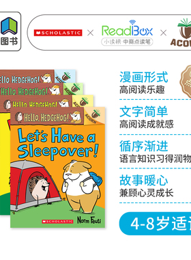 学乐橡树种子系列 Acorn 点读版 Hello Hedgehog 小刺猬的故事套装4册 英文原版 进口图书 儿童全彩桥梁章节书