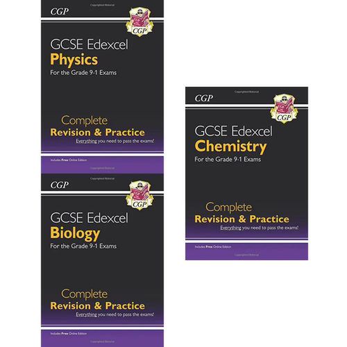 英国原版CGP 爱德思考试局 Edexcel GCSE Complete Revision & Practice Biology Physics Chemistry 练习含在线资源答案英文原版