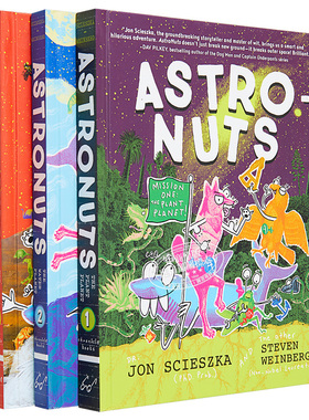 AstroNuts Mission 坚果宇航员任务系列3册 精装儿童绘本全彩图像小说故事图画书 太空 科普 英文原版进口
