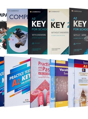 剑桥KET考试备考书籍 英文原版 官方真题全真模拟题 教材教辅练习册 听说读写技能训练 少儿英语 powerup complete compact key