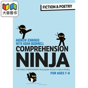 英國原版 大音 Fiction& Ninja 8歲：小說與詩歌 Poetry Ages 閱讀理解忍者7 for 趣味少兒小學教輔 Comprehension