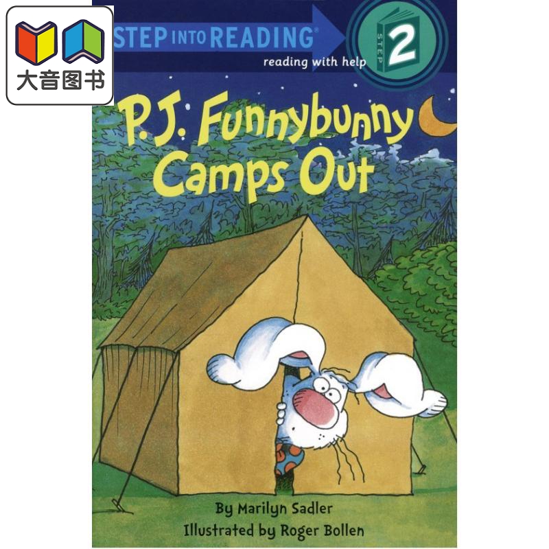 Step into Reading Step 2 P.J. Funnybunny Camps Out兰登阅读进阶2兔子的营地英文原版儿童绘本分级阅读大音