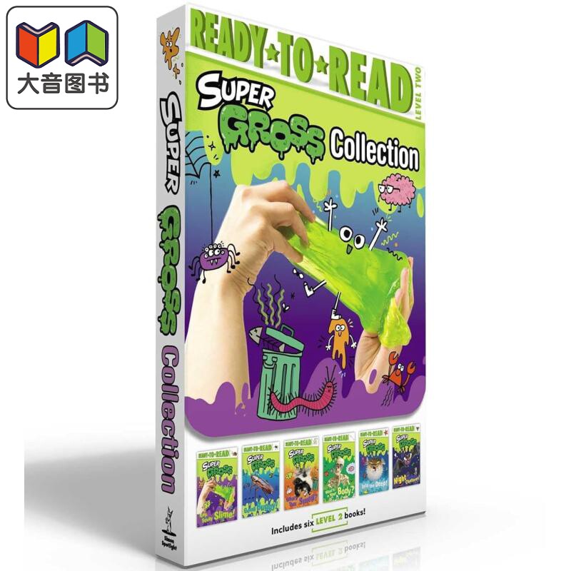 齐齐学会读2级 超级脏脏书 6册 Ready-to-read level 2 Super Gross Collection Boxed Set 英文原版 分级阅读 大音