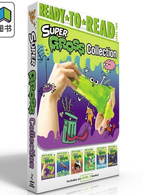 齐齐学会读2级 超级脏脏书 6册 Ready-to-read level 2 Super Gross Collection Boxed Set 英文原版 分级阅读 大音