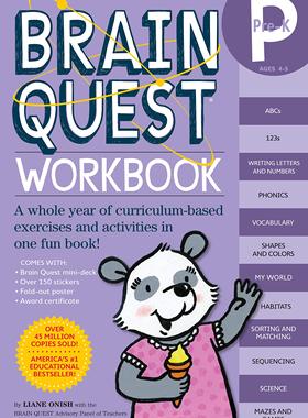 Brain Quest Workbook 全系列 大脑任务 英文原版 美国学前全科 小学生练习册 练习书 Pre K 低幼幼儿园 儿童教辅教材 BrainQ