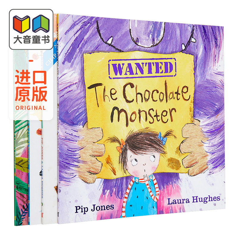 Laura Hughes亲子儿童故事绘本4册套装 Mummy Suitcase Sandwich Chocolate Monster Barney run英文原版 3-6岁大音-封面