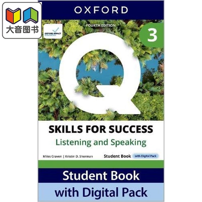 预售 牛津学术英语教材第四版 听力和口语技能成功学生书3级B2 含电子资源 Q Skills for Success Listening Speaking 大音