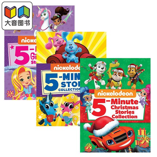 Nickelodeon 5 Minute Stories 尼克动画频道 5分钟故事3册合集套装 英文原版 进口图书 儿童绘本 故事图画书