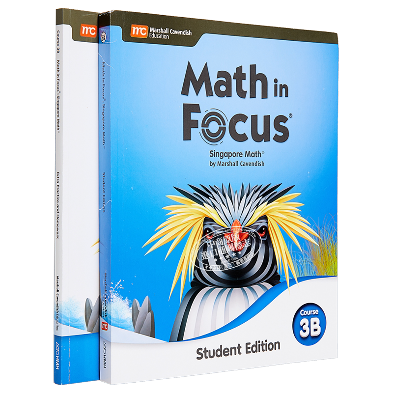 Math in Focus Grade 8 Course 3B 焦点数学 八年级下册套装 学生书+课外练习作业本 美国HMH教材 小学新加坡数学 大音