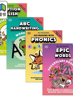 Mrs Wordsmith DK沃德史密斯夫人英语练习册教辅4册套装 书写 自然拼读 词汇 KS1 4-8岁 学龄前小学儿童 英文原版 大音