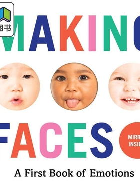 Making faces  a first book of emotions 扮鬼脸 孩子的情绪书 英文原版 0岁到3岁 儿童纸板书 Abrams Appleseed