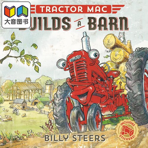 Tractor Mac Builds a Barn 拖拉机麦克造仓谷 英文原版 进口图书 儿童绘本 故事图画书 大音