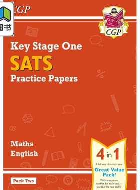 英国CGP KS1 Maths and English SATS Practice Papers Pack (for the 2023 tests) - Pack 2 大音