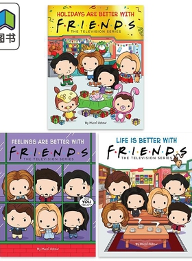 英文学乐绘本老友记3册套装 Holidays Feelings Life is Better with Friends钱德勒小钱钱马修派瑞Matthew Perry 大音