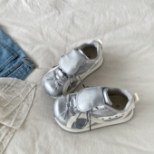 丑萌大头板鞋 喜叔 新款 复古休闲运动鞋 银色厚底阿甘鞋 女2026春季