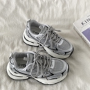 超火银色厚底老爹鞋 增高显脚小休闲运动鞋 女款 爆款 2025春季 喜叔