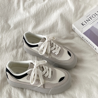 小众设计感厚底板鞋不撞款鞋子潮