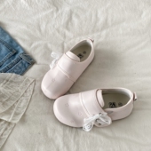 平底休闲鞋 喜叔粉色皮面星星勃肯鞋 一脚蹬圆头单鞋 春季 女2026新款