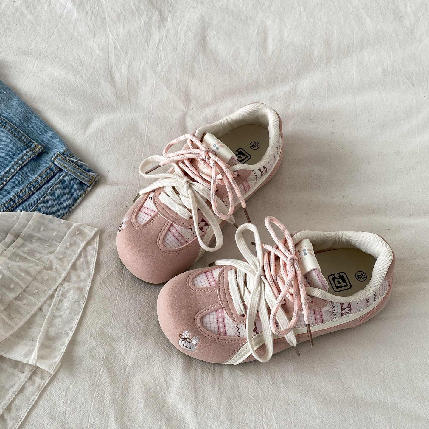 喜叔 粉色费尔岛德训鞋女款ins潮丑萌平底泡芙板鞋运动休闲小白鞋,女鞋,德训鞋,淘宝优惠券,粉丝福利购,淘宝优惠卷