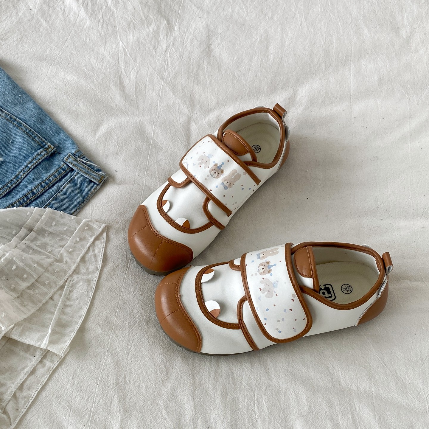 喜叔魔术贴卡通板鞋女2026新款春季百搭休闲小白鞋可爱风平底单鞋,女鞋,休闲板鞋,淘宝优惠券,粉丝福利购,淘宝优惠卷