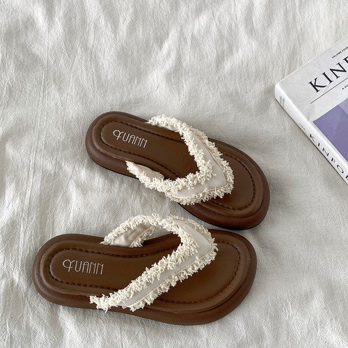 法式人字拖温柔仙女风沙滩凉拖鞋