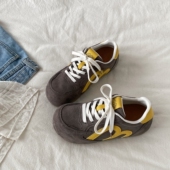 丑萌小众撞色德训鞋 女ins潮复古厚底板鞋 学生美式 喜叔 休闲运动鞋