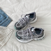 轻便透气休闲运动鞋 女款 ins潮厚底网面老爹鞋 喜叔 复古户外跑步鞋