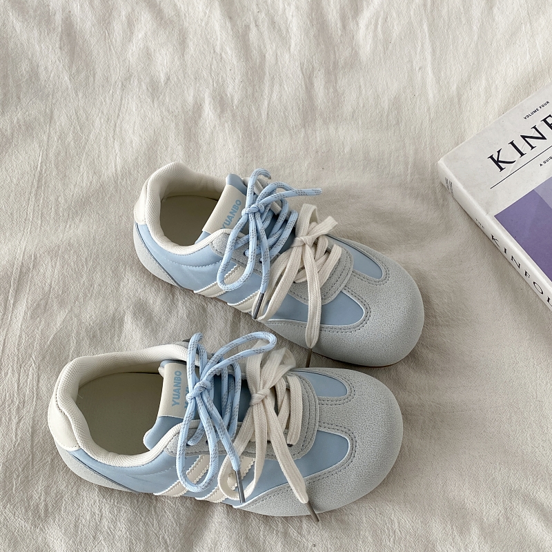 爆款蓝色德训鞋软底不累脚休闲鞋