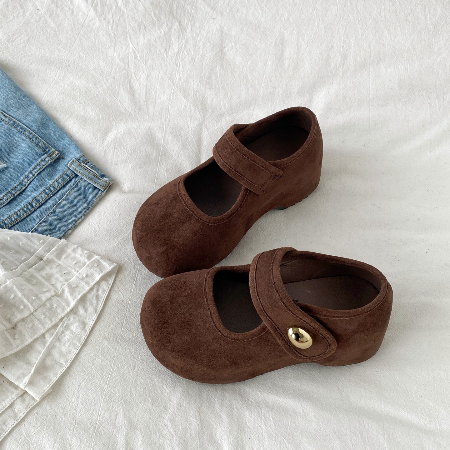 喜叔复古棕色增高厚底玛丽珍鞋女2026春季新款百搭配裙子浅口单鞋,女鞋,玛丽珍鞋,淘宝优惠券,粉丝福利购,淘宝优惠卷