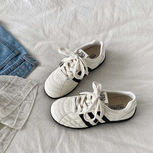 韩系复古百搭德训鞋阿甘小白鞋潮