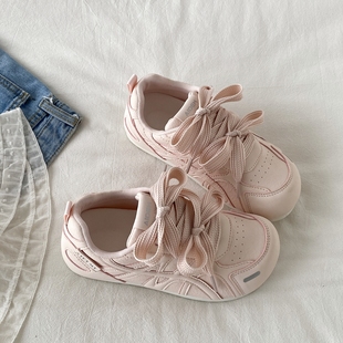 女款 软底阿甘鞋 2025新款 丑萌大头运动鞋 夏季 喜叔小众粉色德训板鞋