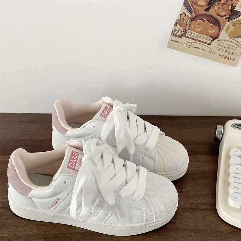 喜叔 chic百搭贝壳头小白鞋女鞋子厚底学生轻便透气休闲运动板鞋,女鞋,休闲板鞋,淘宝优惠券,粉丝福利购,淘宝优惠卷