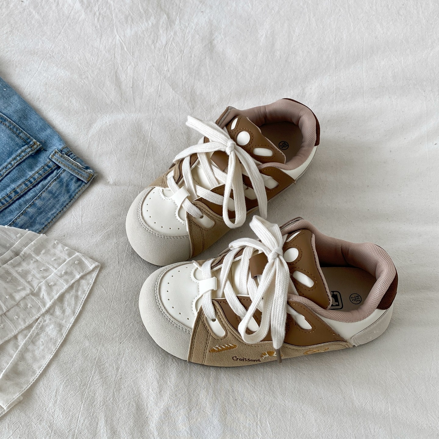 喜叔复古圆头平底德训鞋女早春2026新款拼色阿甘鞋运动休闲小白鞋,女鞋,德训鞋,淘宝优惠券,粉丝福利购,淘宝优惠卷